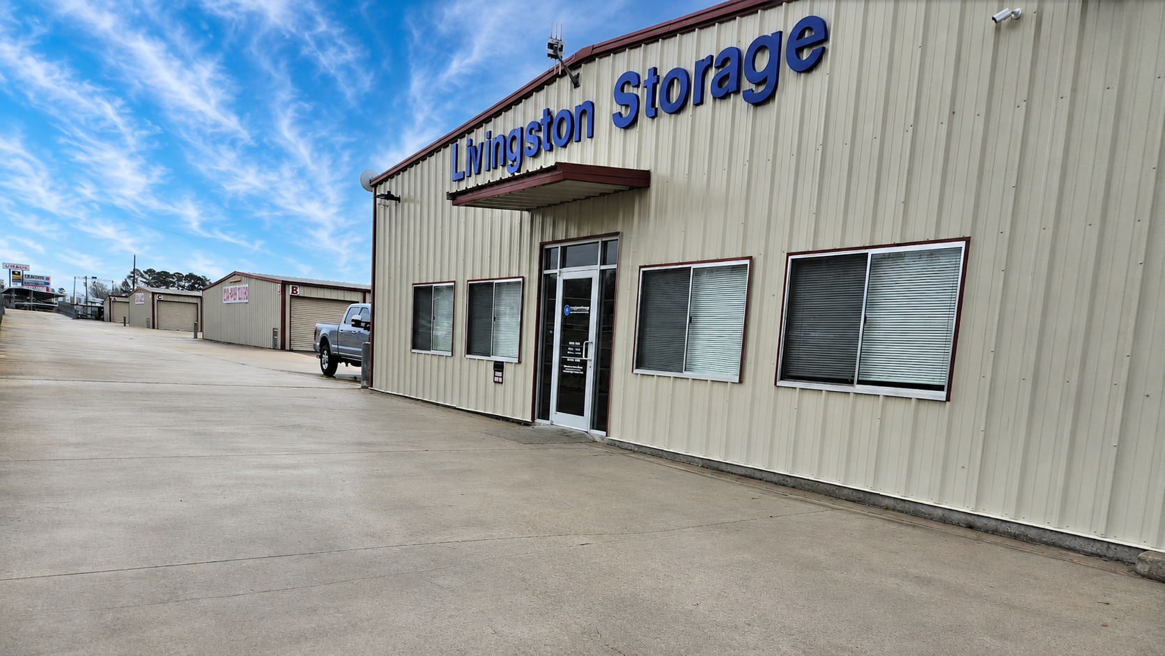 Livingston Storage Facility Livingston Storage rental office with customer service desk
